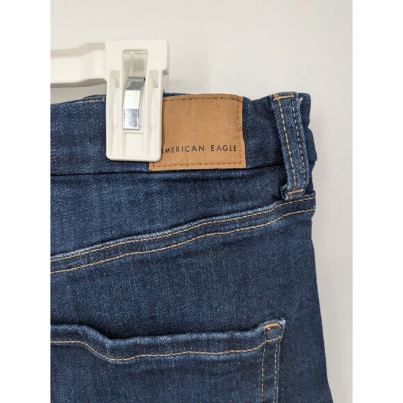 American Eagle Denim Shorts Women Size 10 Curvy Hi Rise Shortie Festival Cowgirl - Picture 5 of 13